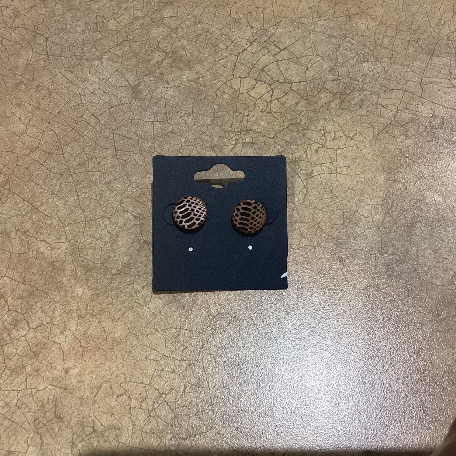 Wood Stud Pin Earrings