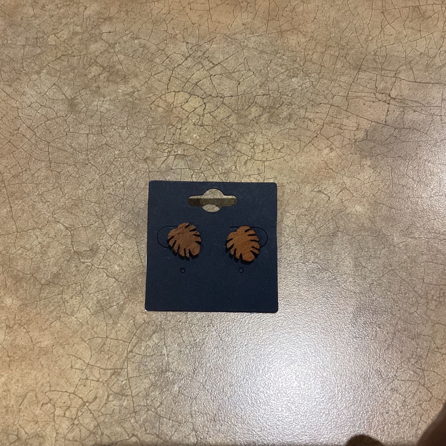 Wood Stud Pin Earrings 2