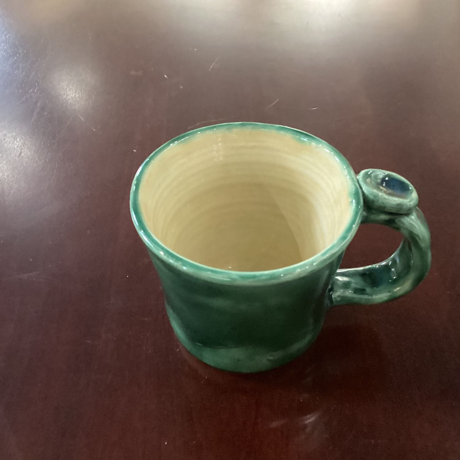 Green Pottery Mug
