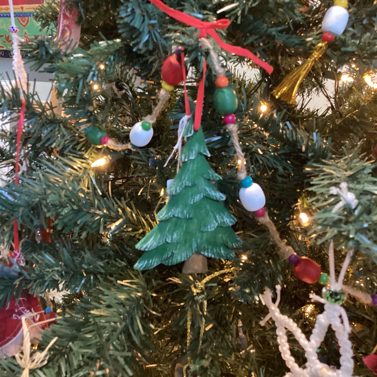 Carved Wooden Ornament - Tree