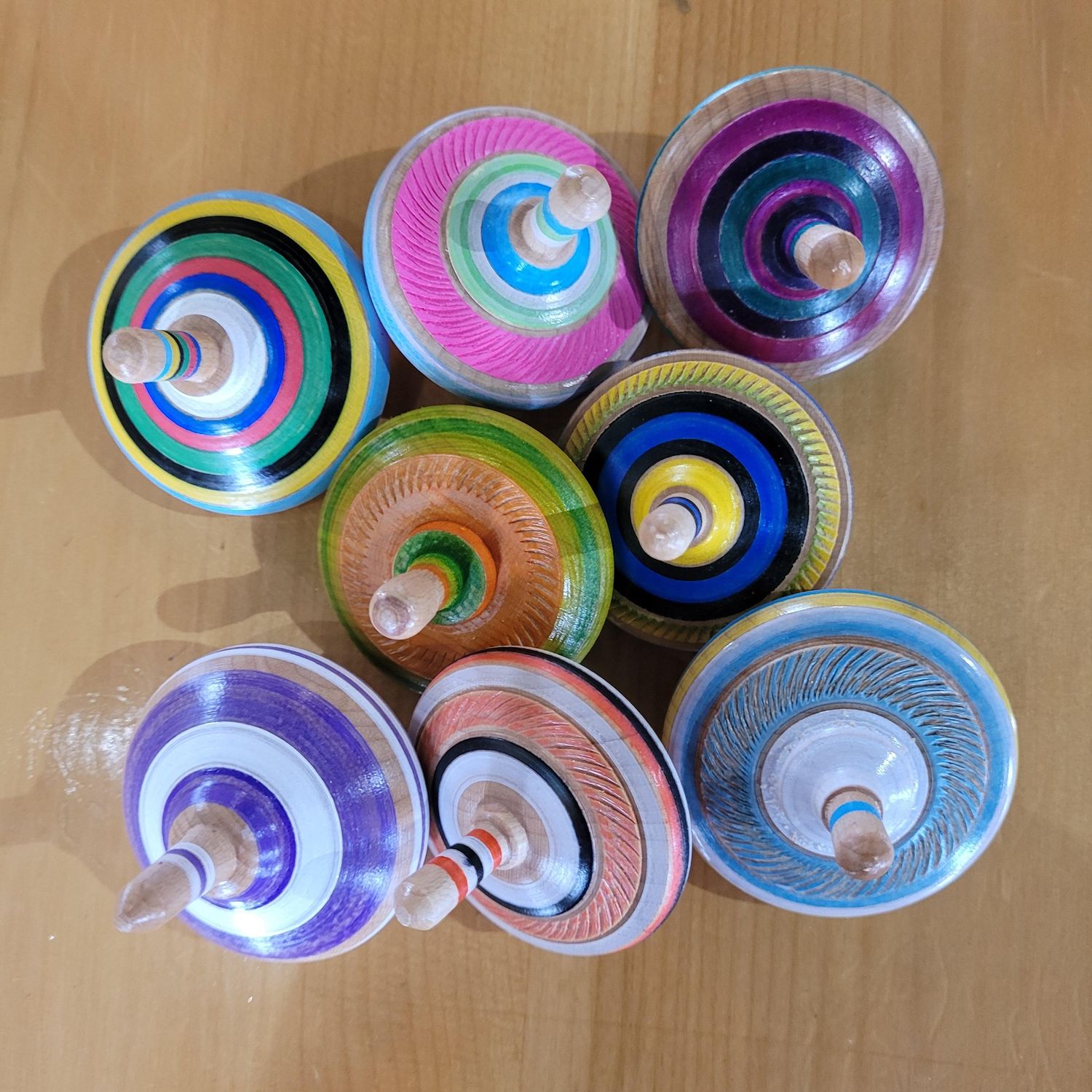 Handmade spinning tops