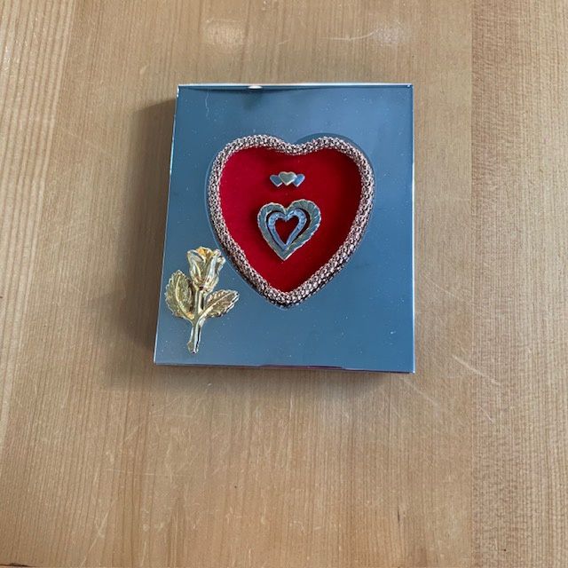 Hearts with Gold Flower