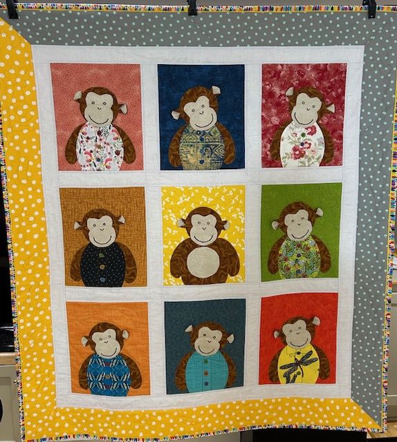 9 Little Monkeys Baby Quilt