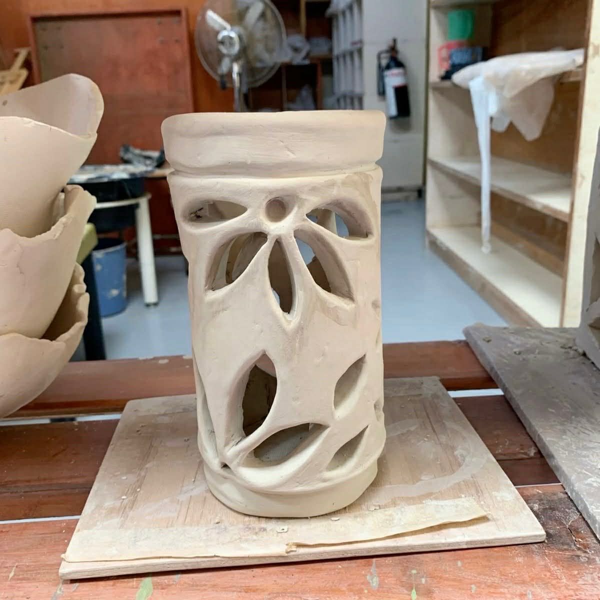 Pottery Workshop # 7:   Tealight Holder - Carving technique