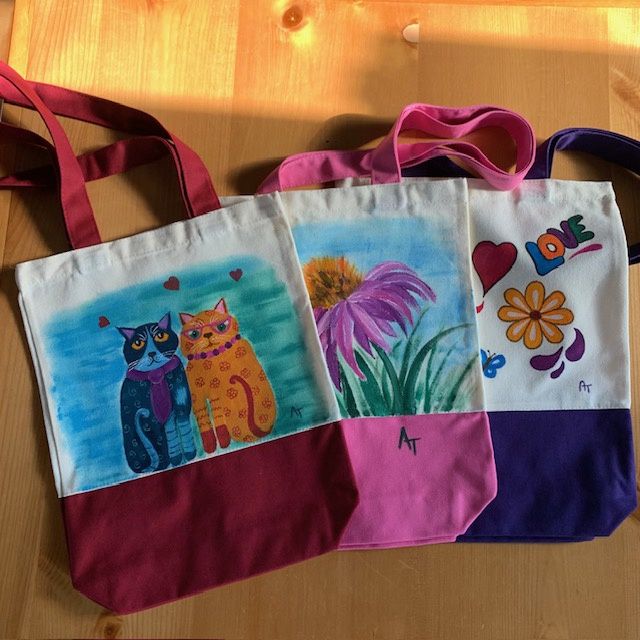 Painted Tote Bags