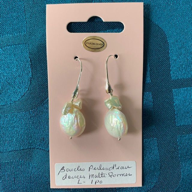 Boucles d'oreilles perles d'eau douce