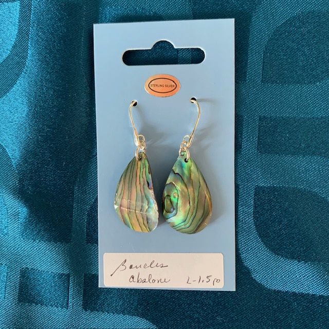 Earrings with abalone