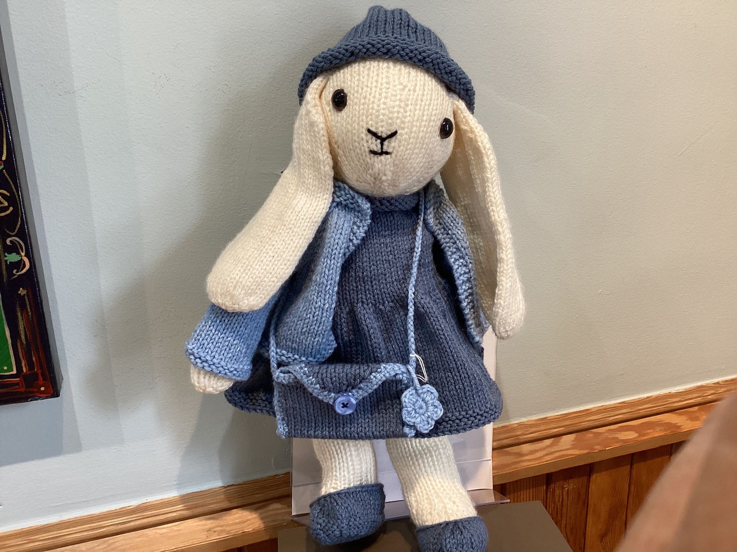 Knitted Bunny Blue Outfit
