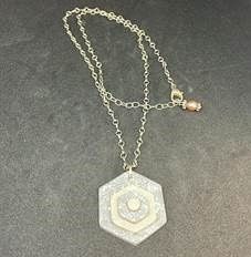 Chain with Polymer clay medallion
