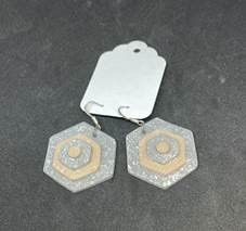 Earrings with Polymer clay medallion
