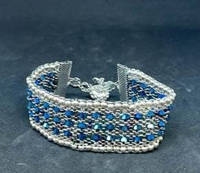 Bracelets weaved on beading loom