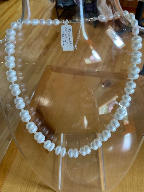 Necklace Freshwater pearls button form