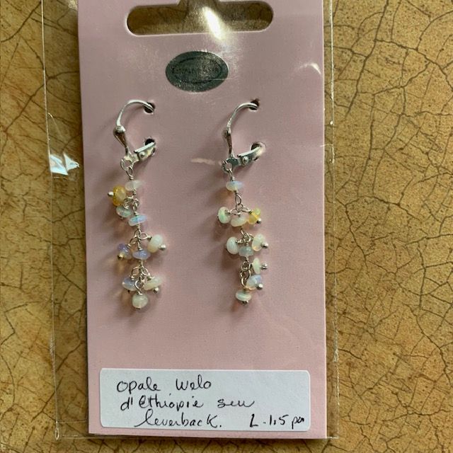 Earrings Ethiopian welo opals