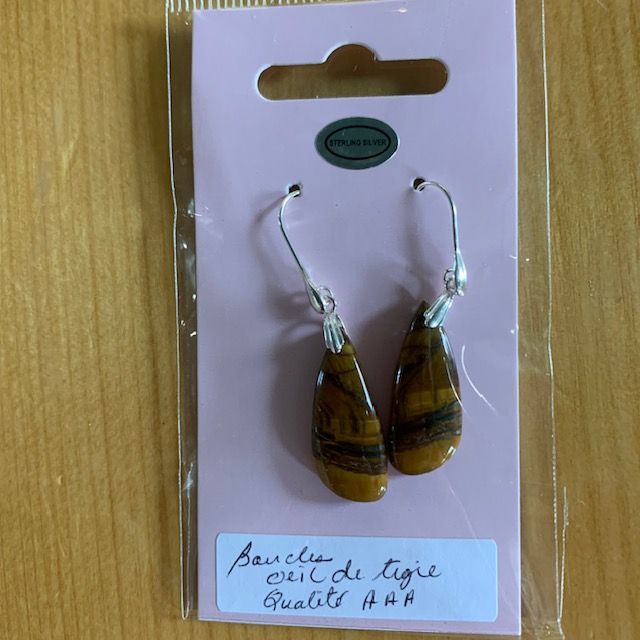 Boucles oeil de tigre qualité AAA