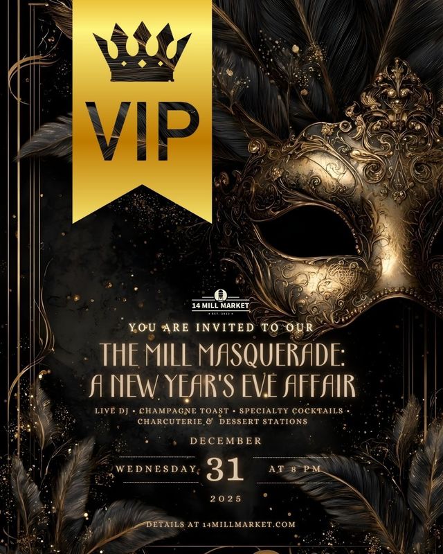 VIP for 6 Masquerade at the Mill: A New Year’s Eve Affair
