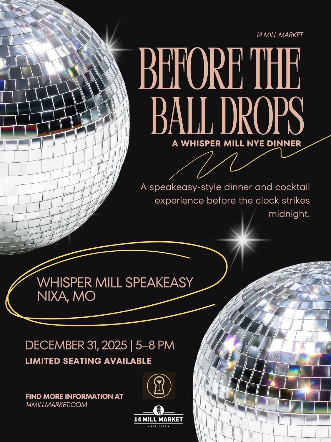 Before the Ball Drops : A Whisper Mill New Year's Eve Dinner