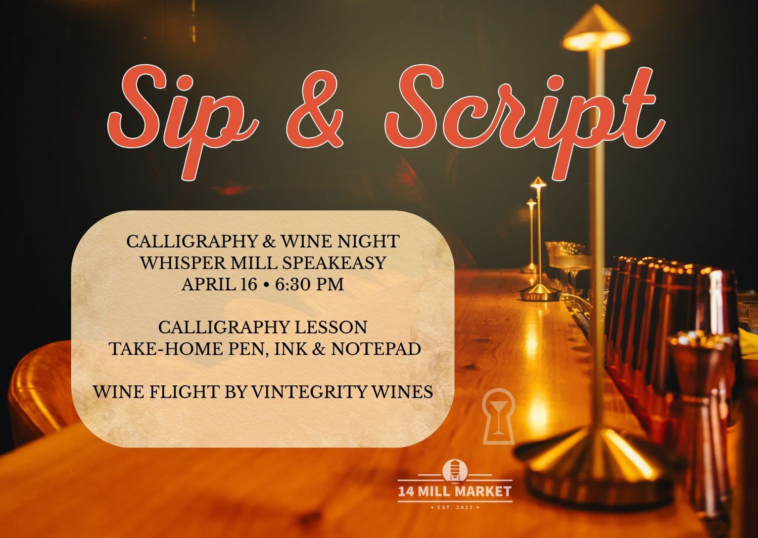 Sip & Script Calligraphy and Wine Night