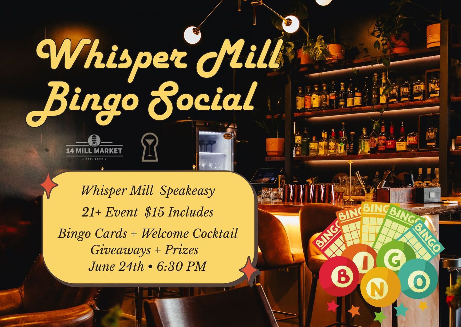Whisper Mill Bingo Social June 24th Whisper Mill Bingo Social June 24th