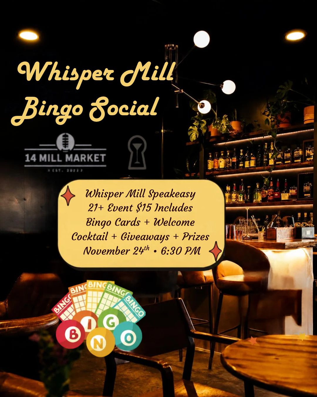 Whisper Mill Bingo Social November 24th Whisper Mill Bingo Social November 24th