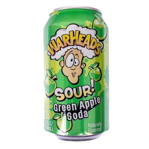 Warheads Sour! Green Apple Soda 355ml