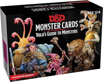 D&amp;D Monster Cards Volo&#39;s Guide To Monsters