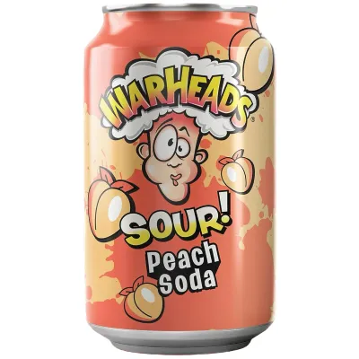 Warheads Sour Peach Soda 355ml