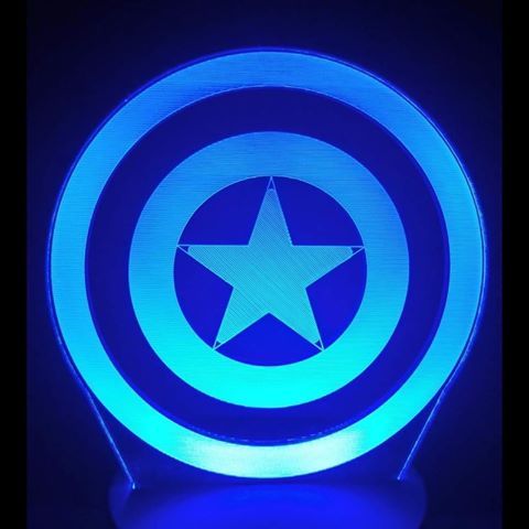 Veilleuse | Captain America | Logo