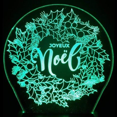 Veilleuse : Noël : Couronne de Noël