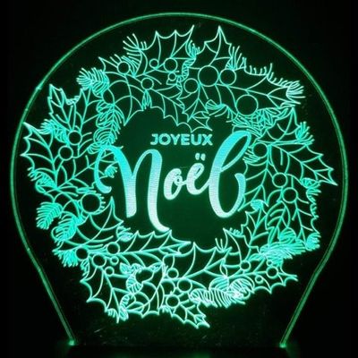 Veilleuse : Noël : Couronne de Noël