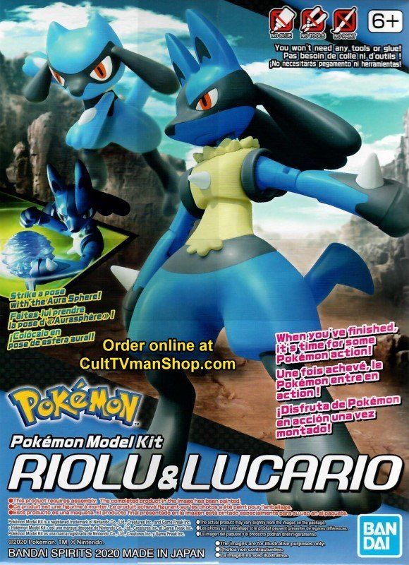 Model Kit Pokemon Riolu &amp; Lucario