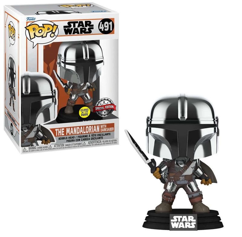 Star Wars : EK14 The Mandalorian With Darksaber GID SE 491
