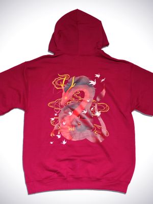 Hoodie Dragon Rouge