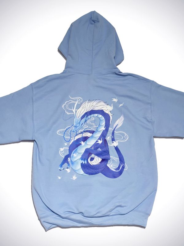 Hoodie Dragon Bleu