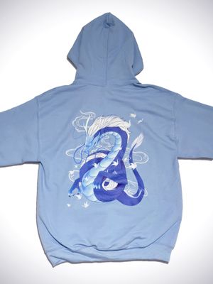 Hoodie Dragon Bleu