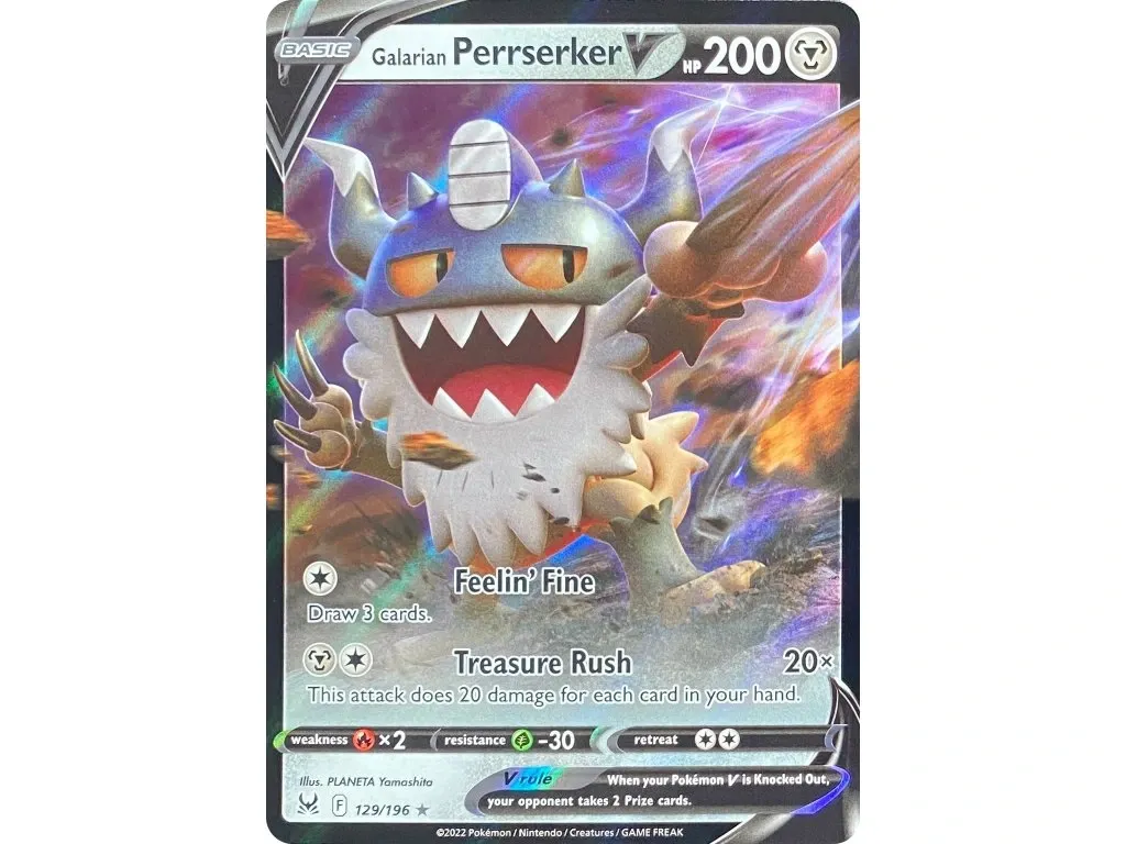 *S2 Galarian Perrserker v 129/196 NM