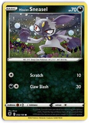 *L119 Hisuian Sneasel (Holo) 092/189 NM