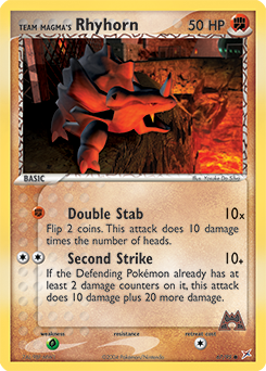 *F113 Team Magma&#39;s Rhyhorn 67/95 LP