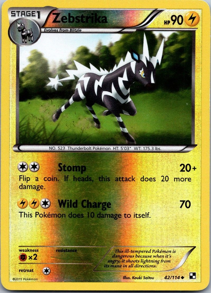 *F178 Zebstrika (Reverse Holo) 42/114 NM