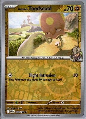 *V31 Arven&#39;s Toedscool (Reverse Holo) 109/182 NM