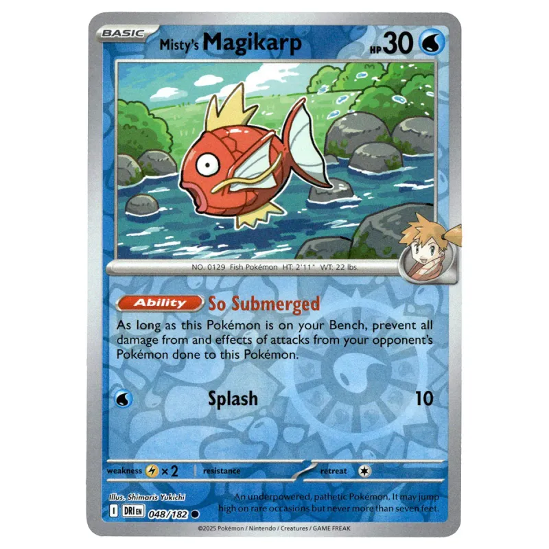 *V6 Misty&#39;s Magikarp (Holo Reverse) 048/182 NM