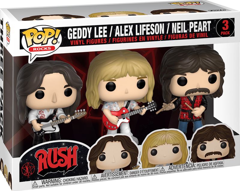 JA114 Geddy Lee/Alex Lifeson/Neil Peart 3 pack