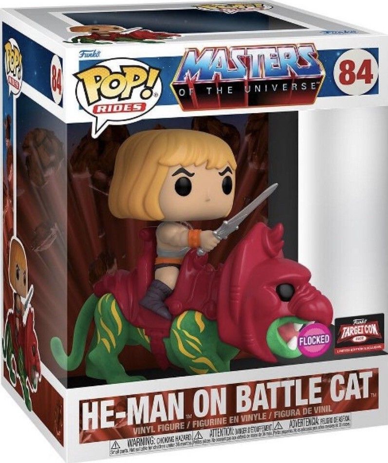 HC184 He-Man on Battle Cat Flocked 84