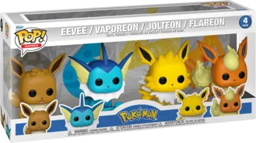 Jj101 Eevee\vaporeon\Jolteon\ Flareon 4 Pack