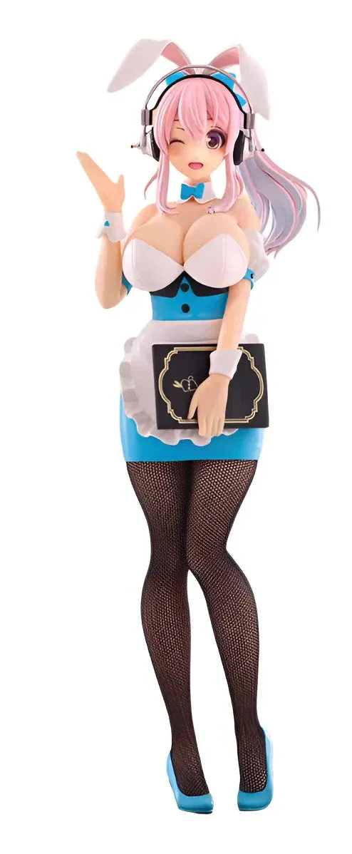 BiCute Bunnies Figure Super Sonico Light Blue Waitress