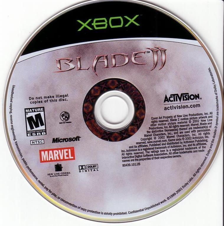 Blade II XBox (8/10)