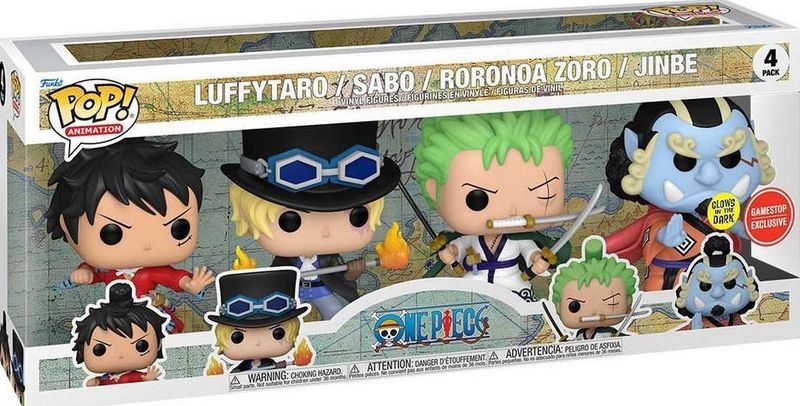 KT48 LuffyTaro/Sabo/Roronoa Zoro/Jinbe 4 pack GID