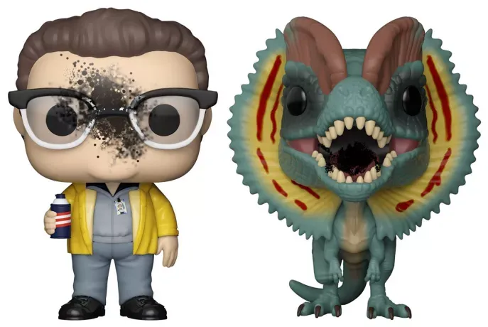 KU12 Jurassic Park : Dennis Nedry &amp; Dilophosaurus 2 pack