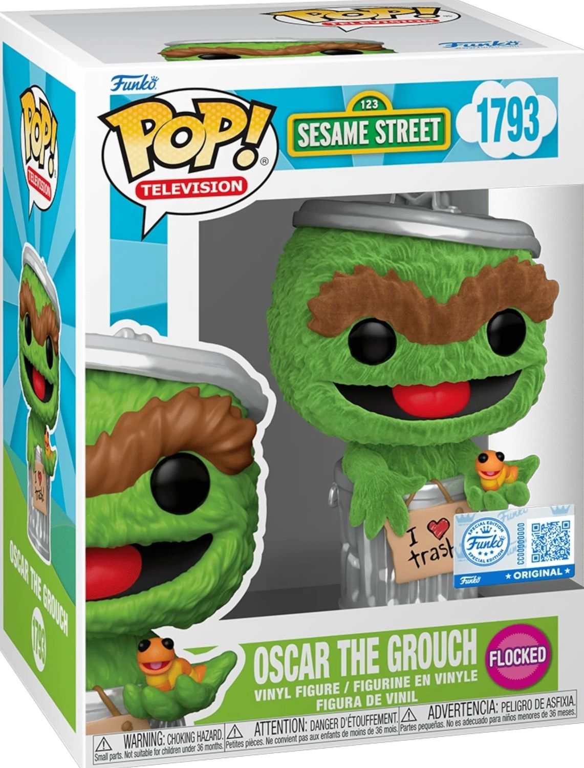 EY350 Oscar The Grouch Flocked 1793