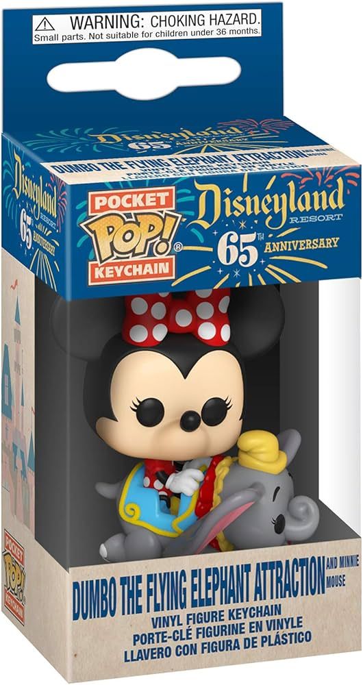 Ly97 Dumbo The Flying Elephant Attraction And Minnie Mouse Keychain