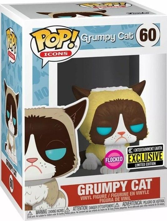 Lu38 Grumpy Cat Flocked EEE 60